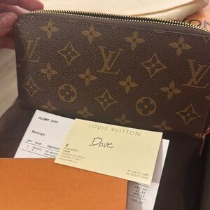 New Louis Vuitton Monogram Wallet in Brown and Gold